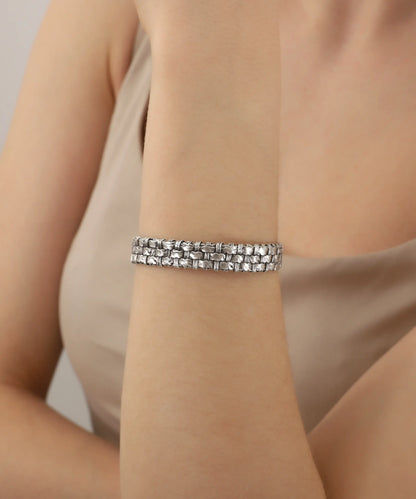 Silver Plated Women Cuff Bracelet