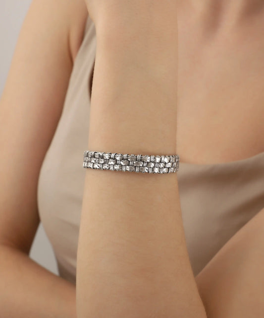 Silver Plated Women Cuff Bracelet