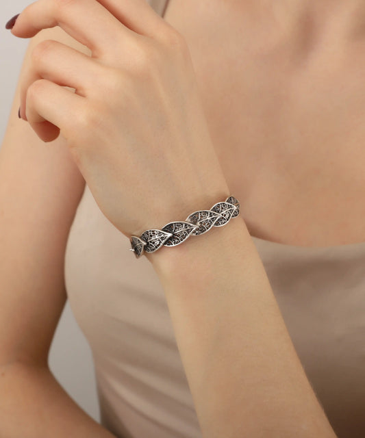 Silver Plated Women Cuff Bracelet