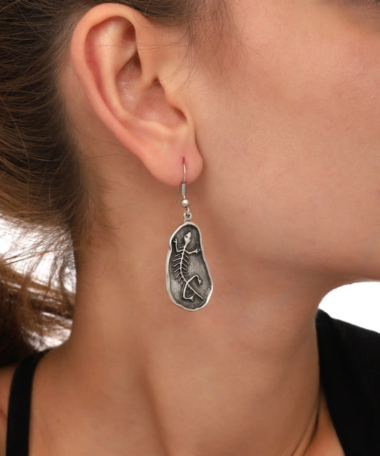 Silver Plated Lizard Earrings
