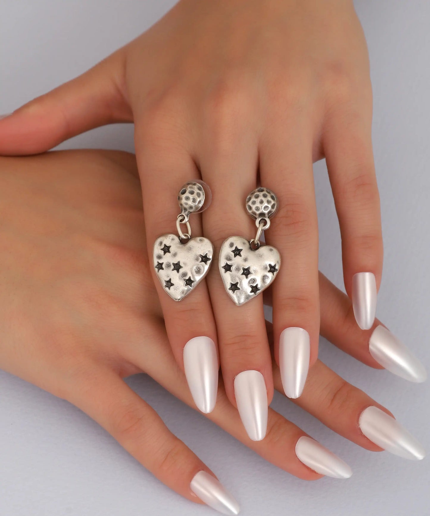 Silver Plated Heart Earrings