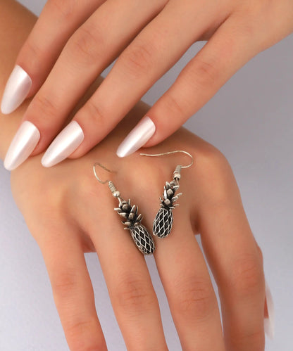 Silver Plated Pineapple Earrings