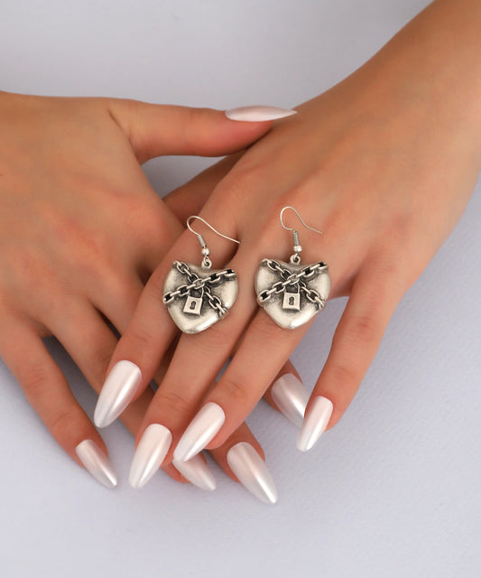 Silver Plated Heart Earrings