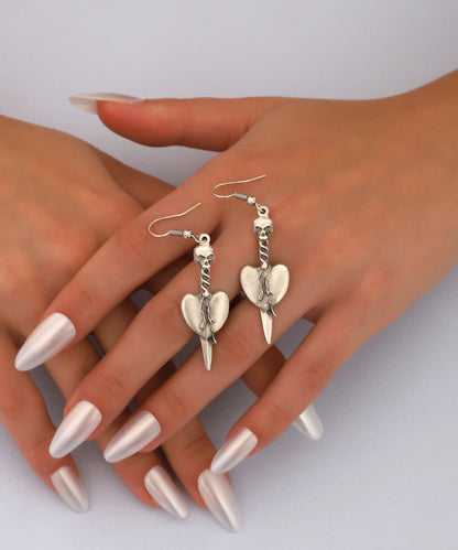 Silver Plated Heart Earrings
